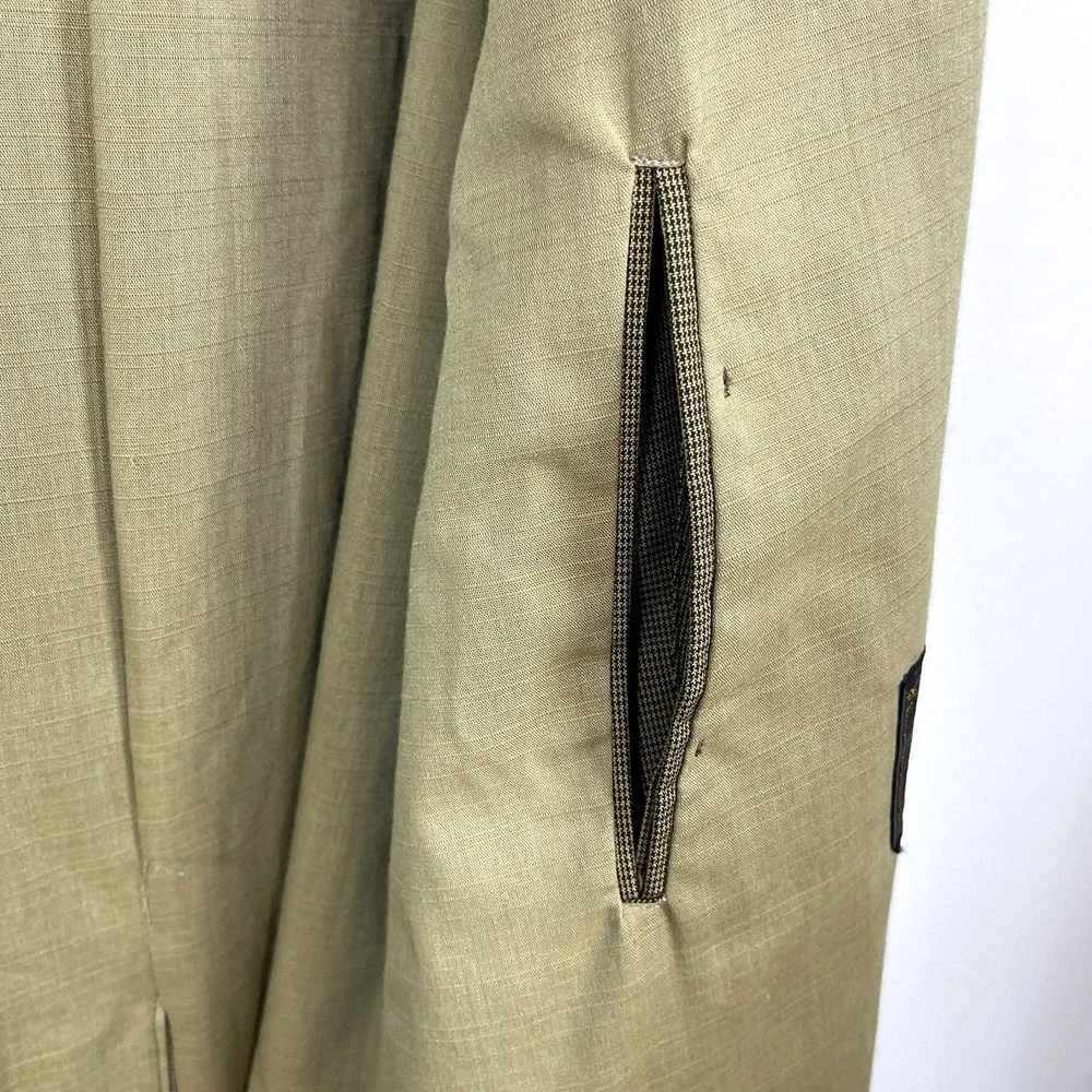 Gleneagles Mens Houndstooth Trench Coat Size 40 Lined Rain Stain Repellent